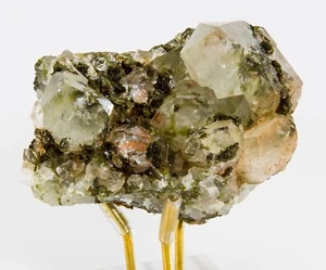 Green Epidote and Quartz Crystal Cluster Hakkari Turkey 73 mm 174g H2115 - Picture 1 of 16