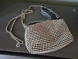 Rhinstone Faux Diamond Wedding Evening Flapper Clutch Handbag - Picture 1 of 4