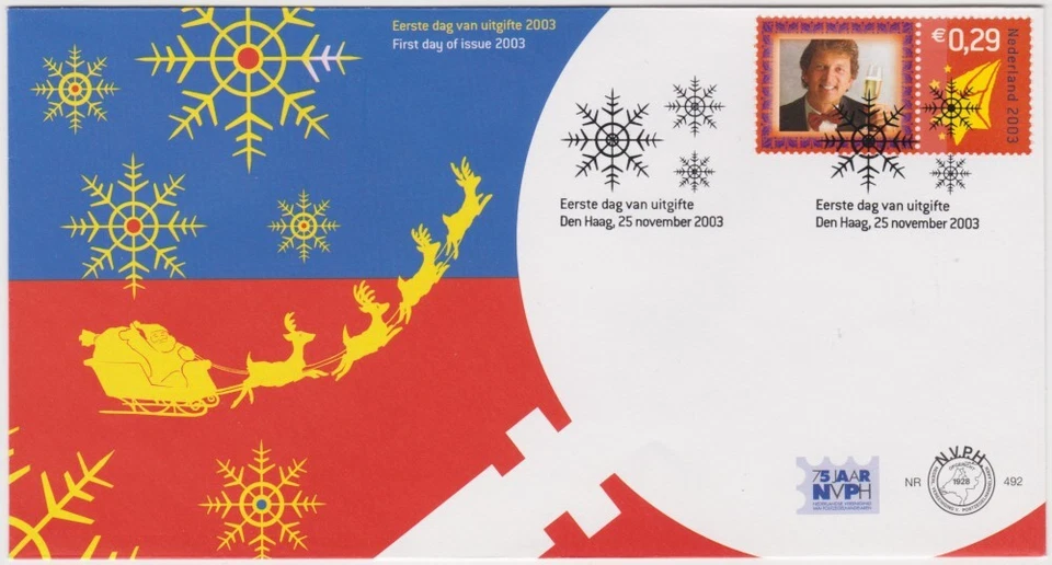 Netherlands FDC 2003, Christmas, Star, mint - Image 1 of 1