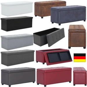 Sitzhocker Aufbewahrungsbox Hocker Sitzbank Sitzwürfel Fußhocker Faltbar Truhe - Bild 1 von 123