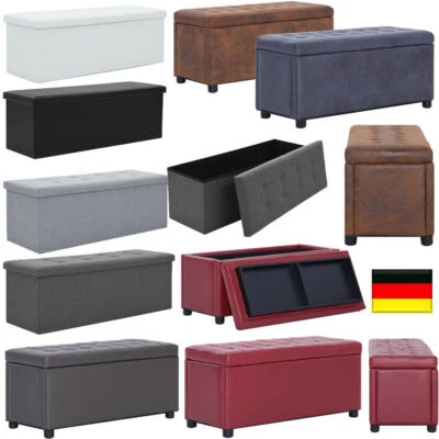 Sitzhocker Aufbewahrungsbox Hocker Sitzbank Sitzwürfel Fußhocker Faltbar Truhe - Bild 1 von 4