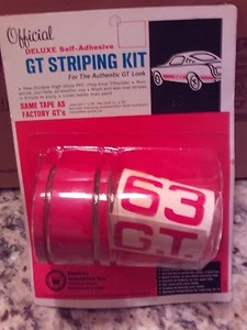 Vinyl Racing Stripes 1" x 16 Feet *Red* USA Made Offical Deluxe Decal, Stricker  - Foto 1 di 3