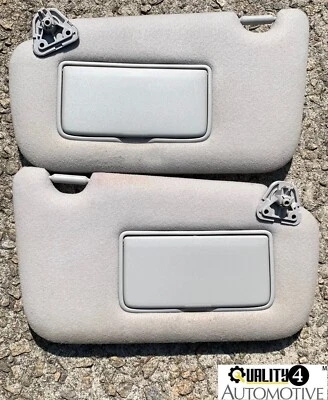 Nissan Sentra 2013-2019 OEM Driver & Passenger Side Gray Cloth RH LH Sun Visors - Image 1 of 3