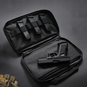 Taktischer Pistolenkoffer gepolstert Kurzwaffenkoffer Doppelpistole rechteckig Kurzwaffentasche - Bild 1 von 11