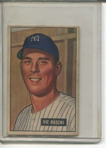 1951 Bowman Vic Raschi #25 - Foto 1 di 2