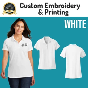 Ladies' Design Cotton Polo: Customizable Tee with Embroidered Business Logo. - Picture 1 of 15