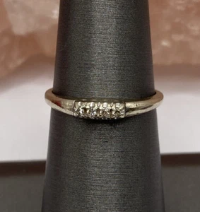 ANILLO DE COMPROMISO DISEÑADOR ORO 14K Y DIAMANTES TALLA 6,5 - Imagen 1 de 4