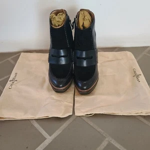 COLE HAAN Breesa Loafer Bootie 5"Heel 1" Platform Black Suede/Black NIB Sz 8.5B - Picture 1 of 24