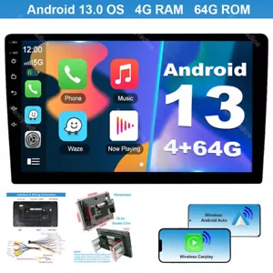 10,1 Zoll Android 13 Apple Carplay 4G+64GB Autoradio Radio GPS Navi WiFi Doppel DIN - Bild 1 von 12