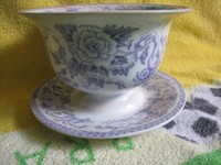 Old antique Antik Sweden Gustavsberg creamer dish ceramic porcelain craquelure