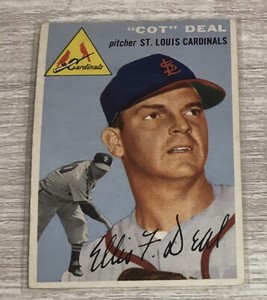 1954 Topps #192 Cot Deal, St. Louis Cardinals.  Ex+ Vintage V1A-3