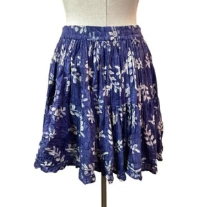 CHICO’S Design Womans S/M Floral Gathered Full Body Midi Skirt Blue - Picture 1 of 9