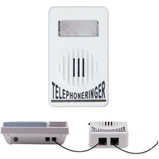 Amplifier Strobe Light Flasher Bell Extra-Loud Telephone Ringer Phone Ringer