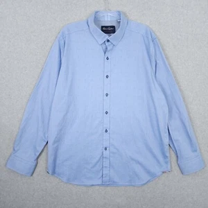 Robert Graham Hemd Herren 3XL Blau Tailored Fit Paisley Fischgrät Knopfleiste - Bild 1 von 10