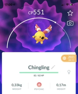 Chingling (Chimecho) Pokemon Gen4 Go Same day Pokémon Not Shiny Baby Read Desc - Picture 1 of 1