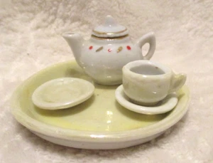 Antiguo~Porcelana~Juego de platos para niños~Taza~Platillo~Plato~Cafetera~Muy pequeño~6 piezas - Imagen 1 de 12