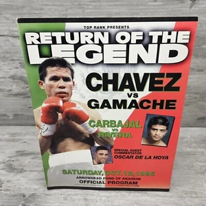 Julio Cesar Chavez vs Gamache Carbajal vs Rivera 1996 Boxing Program w DeLaHoya - Picture 1 of 4