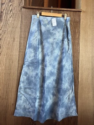 Falda midi sin cordones Madewell (talla 2) (azul nube tormenta) Boho festival viaje playa Foto 1 de 4