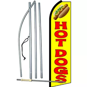 Hot Dogs Yel/Rd Complete Swooper Flag Bundle - Picture 1 of 1