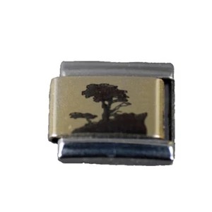 Forever Charms "Cypress Tree" Stainless Steel Stretch Link Italian Charm - Picture 1 of 7