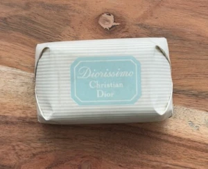 Mini sapone bar Diorissimo vintage Christian Dior confezione a righe - Foto 1 di 4