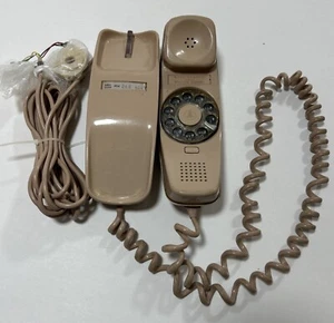 Vtg Trimline Obrotowa tarcza Telefon ścienny Kość słoniowa Niesprawdzony system dzwonka Western Electric - Zdjęcie 1 z 9