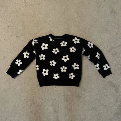 Love Ellie Black Floral Sweater Girls L - Image 1 of 3