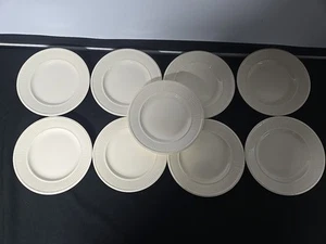 9er Set Wedgwood Edme Queen's Ware 8" Salatteller cremeweiß - Bild 1 von 4