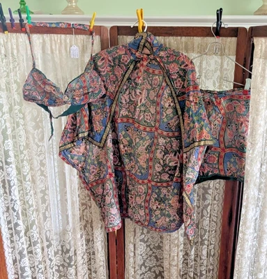 De colección 1940 Tina Reader Traje de Baño Piscina Ropa Lote 3 piezas Sujetador Chaqueta Pantalones Cortos Foto 1 de 4