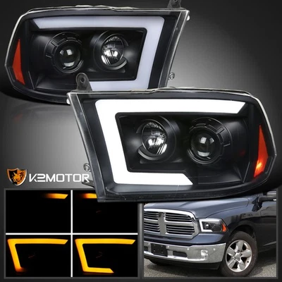 Fits 2009-2024 Dodge Ram 1500 2500 Projector Headlights Switchback LED Signal Foto 1 de 4