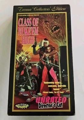 Class Of NukeEm High VHS Troma Team Janelle Brady RL Ryan UNTESTED VTG  - Image 1 of 4