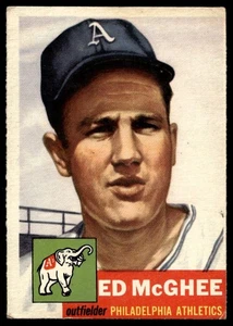 1953 Topps Ed McGhee Philadelphia Athletics #195 A1 - Picture 1 of 2