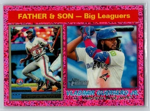 2025 Topps Heritage - Father & Son - Pink Sparkle Vladimir Guerrero Jr/Sr. #69 - Picture 1 of 2