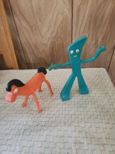 Jesco Toys Gumby and Pokey 6" Bendable Figures Pair Vintage - Picture 1 of 5