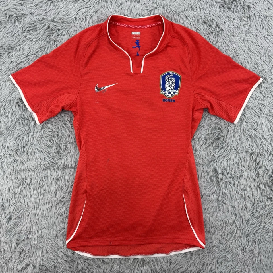 耐克韩国足球球衣 XL 红色女式 2008 - 2010 年主场世界杯 — 第 1/4 张图片
