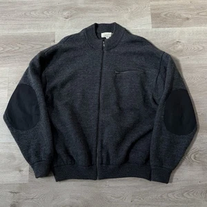 CABELAS SUÉTER DE LANA CORTAVIENTOS GRIS CREMALLERA COMPLETA FORRADO TIRO CAZA PARA HOMBRES XL - Imagen 1 de 10