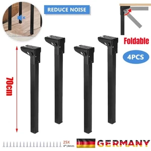4X Faltbare Tischbeine zusammenklappbare Tischbeine vielseitig Tischbein DE 70CM - Bild 1 von 15