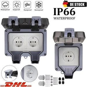 Enchufe de pared IP66 enchufe exterior enchufe de jardín enchufe exterior impermeable - Imagen 1 de 16