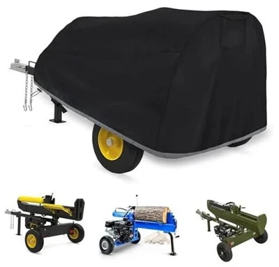 Cubierta divisor de troncos impermeable 900D tela Oxford 94" x 49" x 42" adecuada negra Foto 1 de 4