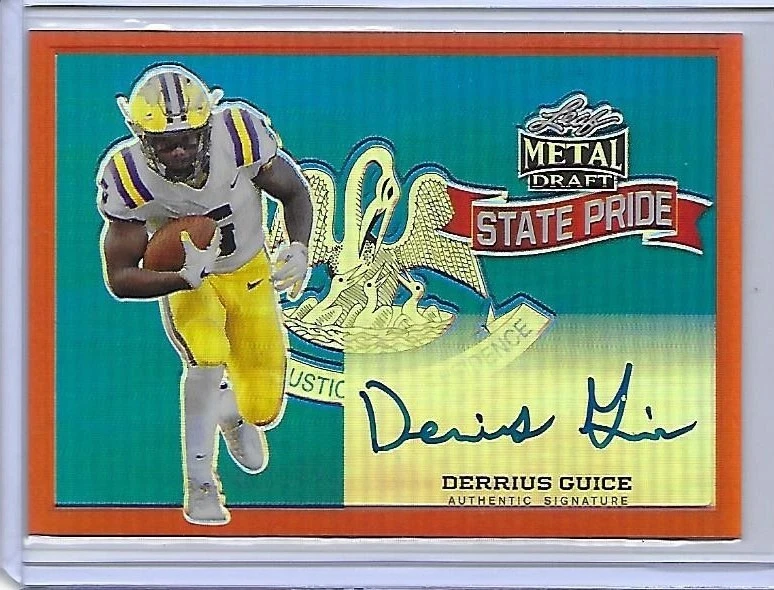2018 Leaf Metal DERRIUS GUICE State Pride Orange Prismatic Auto RC 6/7 Redskins - Image 1 of 1