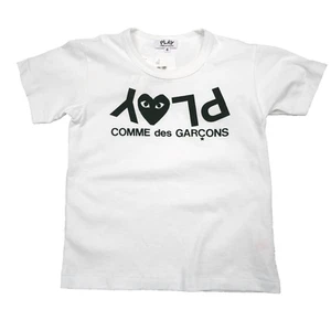 Comme Des Garcons White Inverted Logo T-Shirt Made Japan AZ-T567 Kids Size 6 - Picture 1 of 8
