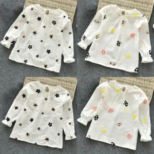 Toddler Kids Baby Girl Long Sleeve T-Shirt Casual Blouse Tops Shirt Tee Age 1-8Y - Picture 1 of 12