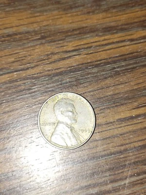 1943 Steel Wheat Penny No Mint Mark Error "L" Touches Rim Liberty  - Image 1 of 4