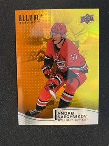 21-22 UD Allure Hockey Rainbow Orange/Yellow R-55 Andrei Svechnikov