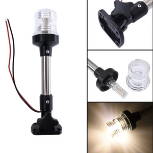 LED plegable yate blanco barco marino pontón navegación popa ancla luz poste - Imagen 1 de 6