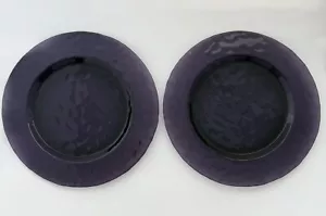 Bormioli Rocco Palatina Amethyst • Dinner Plate • Set 2 • 9 5/8”Hammered Look - Picture 1 of 5