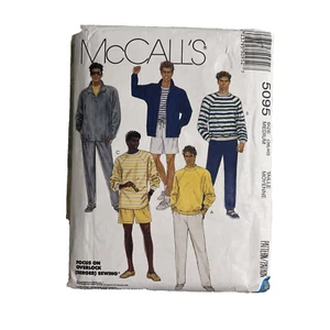 McCalls 5095 Mens Stretch Knit Jacket Sweatshirt Pants Shorts SZ 38-40 Uncut - Picture 1 of 2