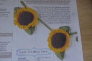Knitting Pattern Sun Flowers Bunting 1.90 - Picture 1 of 2