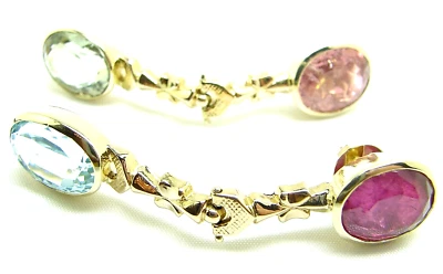 Damen Rubellit  Ohrhänger 750 Gold Damen Gold Ohrhänger 18 Karat - Bild 1 von 4