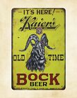 Affordable Home Decor Kaier's Old Time Bock Beer Metal Tin Sign